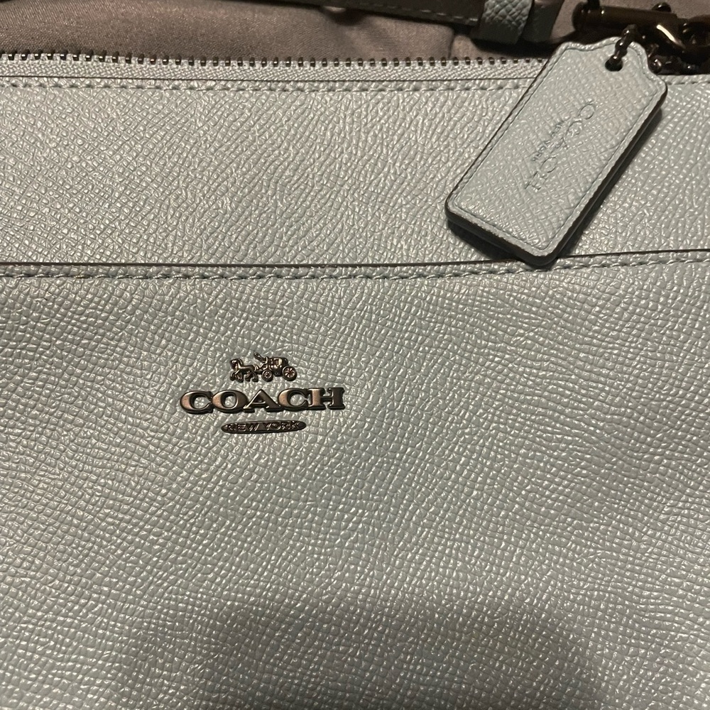 Coach Soft Blue Leather Crossbody NWOT